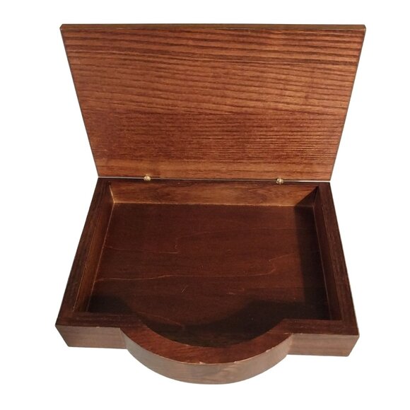 Dacasso A8409 Wood & Leather 4x6 Memo Holder - Picture 3 of 7